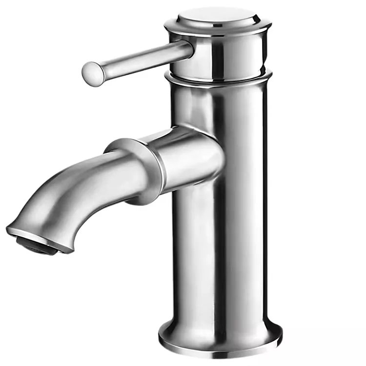 Bamboo-Joint Single-Hole Hot and Cold Basin Faucet