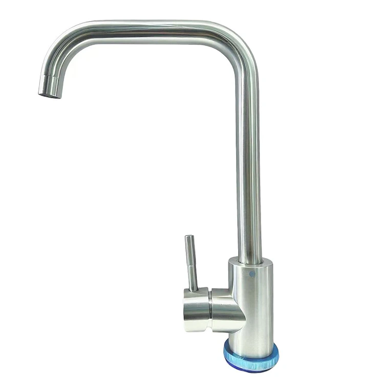 Gooseneck Brushed Mixer Faucet ផ្ទះបាយ