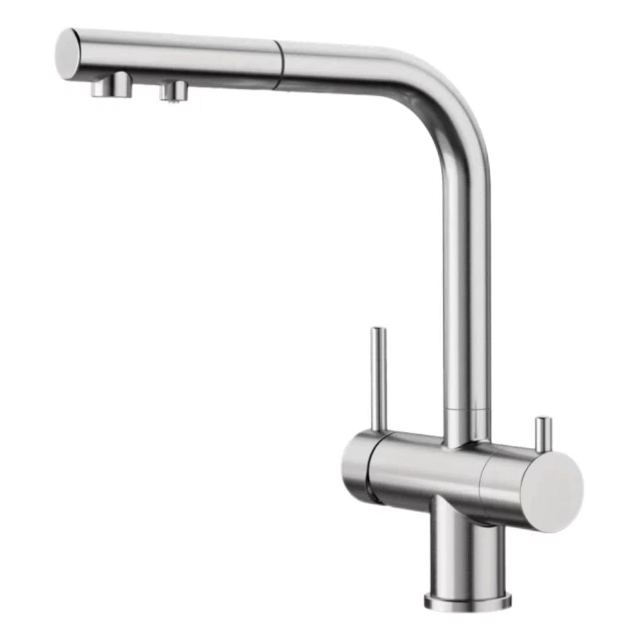 Dual-Control, Dual-Handle Pull-Out Kitchen Water Purifier Faucet