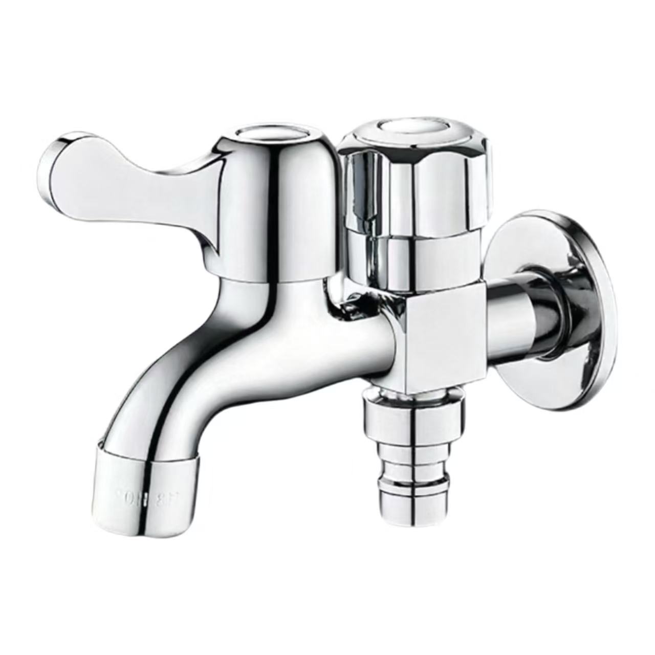 Dual-Control Dual-Outlet ម៉ាស៊ីនបោកគក់ Faucet