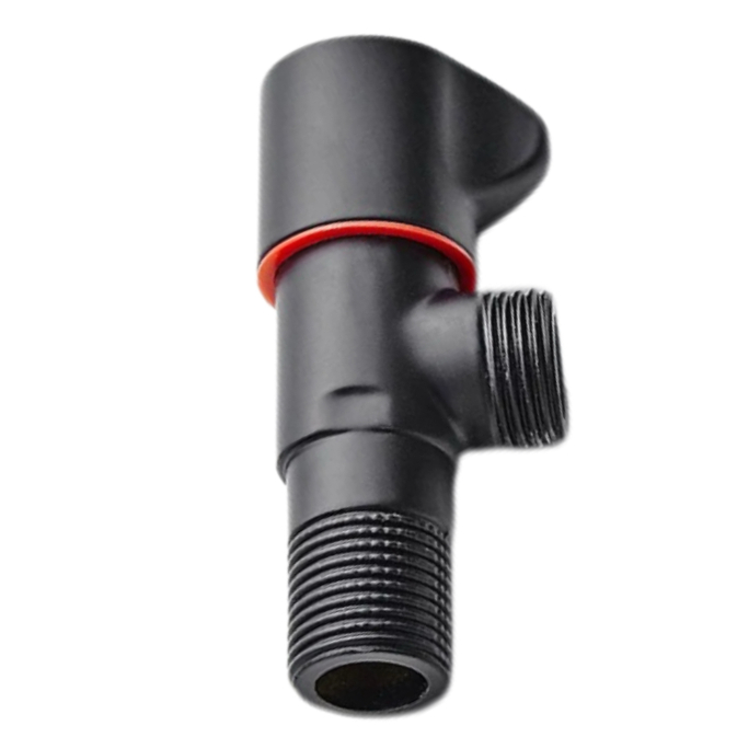Gunmetal Gray Angle Valve Set សន្ទះបិទបើកទឹកក្តៅ និងទឹកត្រជាក់ជាសកល