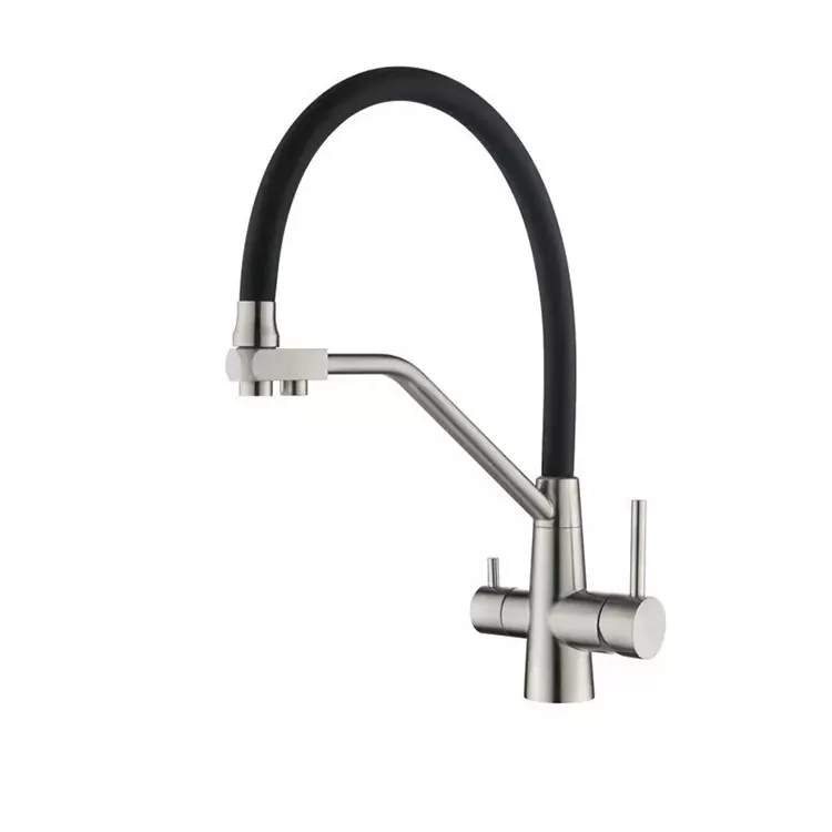 Silicone Pull-Out Hose 3-In-1 Faucet ទឹកក្ដៅ និងត្រជាក់